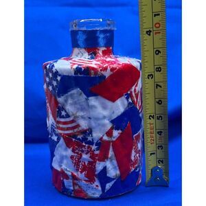 Hand‎ Decorated Patriotic Bud Vase, Oil Or Reed Diffuser, Decor